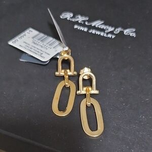 10ky Italian Gold Door Knocker Earrings Nwt